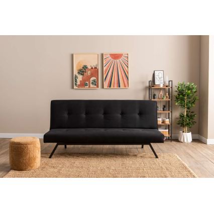 Zweisitziges Schlafsofa BAKU, schwarz
