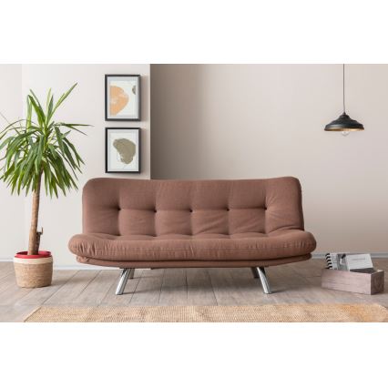 Zweisitziges Schlafsofa BINA, hellbraun