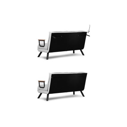 Zweisitziges Schlafsofa QIRA, Weiß