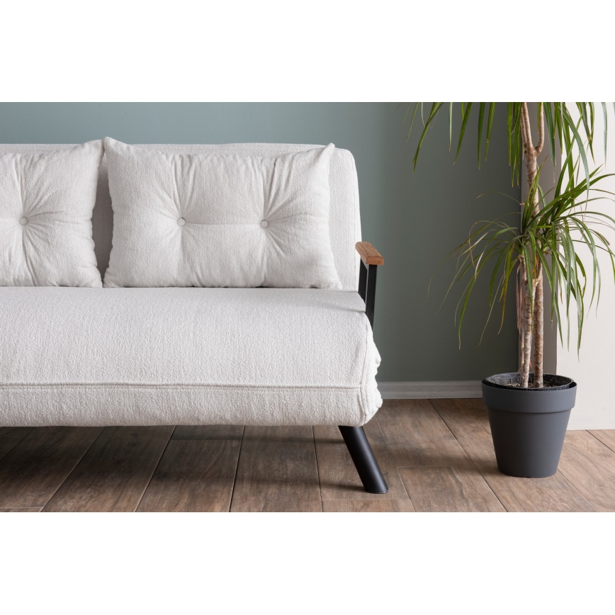 Zweisitziges Schlafsofa QIRA, Weiß